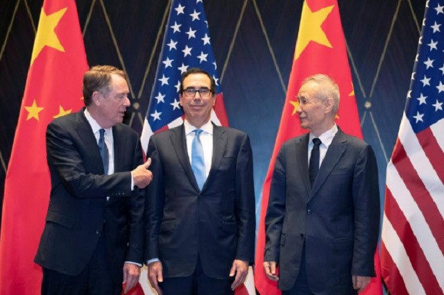 u s trade representative robert lighthizer gestures towards treasury secretary steven mnuchin as he chats with chinese vice premier liu he before they pose for a family photo at the xijiao conference center in shanghai china july 31 2019 photo reuters u s trade representative robert lighthizer gestures towards treasury secretary steven mnuchin as he chats with chinese vice premier liu he before they pose for a family photo at the xijiao conference center in shanghai china july 31 2019 photo reuters