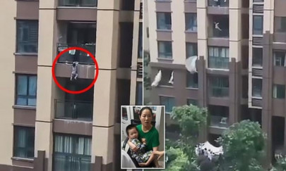 watch three year old survives six storey fall in china watch three year old survives six storey fall in china