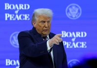 u s president donald trump takes part in a charter announcement for his board of peace initiative aimed at resolving global conflicts alongside the 56th annual world economic forum wef in davos switzerland january 22 2026 photo reuters