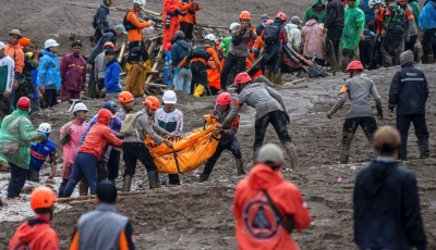 search continues for 80 missing as indonesia landslide kills 10