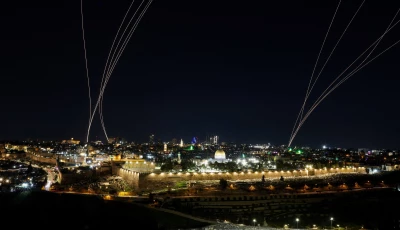 interception attempts are made by israel as missiles are launched from iran following israeli and u s strikes on iran in jerusalem march 1 2026 photo reuters