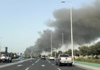 smoke billows from zayed port after an iranian attack following united states and israel strikes on iran in abu dhabi united arab emirates march 1 2026 picture taken with phone photo reuters