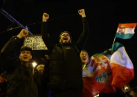 people celebrate following partial results on the day of the hungarian parliamentary election in budapest hungary april 13 2026 photo reuters people celebrate following partial results on the day of the hungarian parliamentary election in budapest hungary april 13 2026 photo reuters