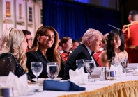 us president donald trump first lady melania trump white house press secretary karoline leavitt and cbs news senior white house correspondent weijia jiang attend the annual white house correspondents association dinner in washington dc us april 25 2026 photo reuters