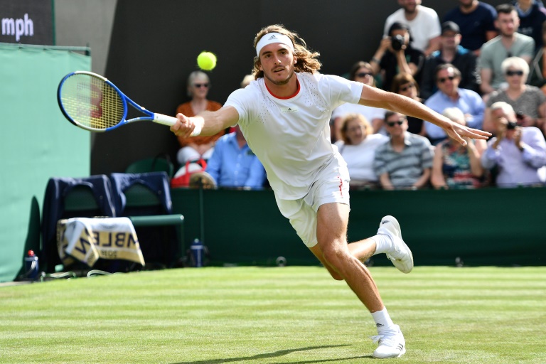 tsitsipas who beat roger federer in january on his way to the australian open semi finals seeks his fourth career atp title photo afp