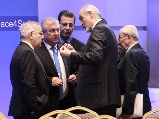 syrian negotiator bashar jaafari calls on the guarantors of the peace talks to take responsibility and put pressure on turkey photo afp syrian negotiator bashar jaafari calls on the guarantors of the peace talks to take responsibility and put pressure on turkey photo afp