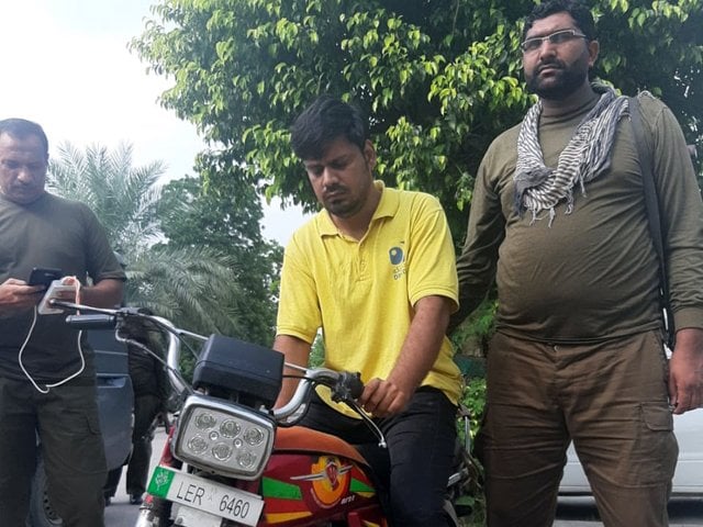 the culprit identified through his motorcycle registration as tayyab ahmed arrested from his residence in westwood colony raiwind photo express