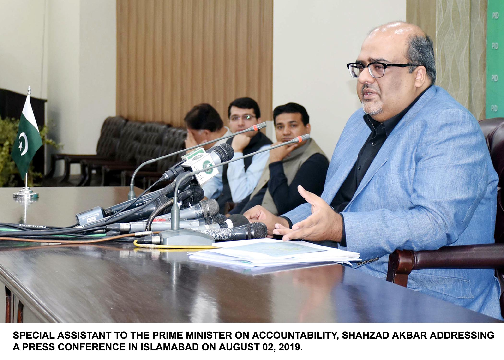 shahzad akbar addresses shahzad akbar addresses press conference in islamabad on friday photo pid