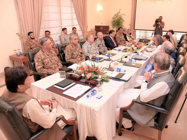 senior ministers military leaders attend high level huddle chaired by the prime minister in islamabad photo pid