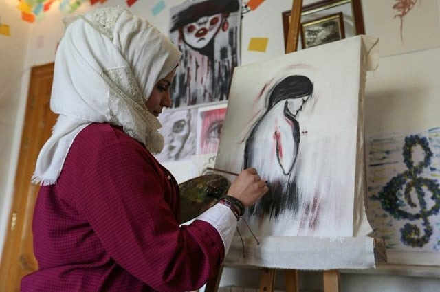 through her cartoons amani al ali has boldly challenged traditions photo afp photo omar haj kadour through her cartoons amani al ali has boldly challenged traditions photo afp photo omar haj kadour