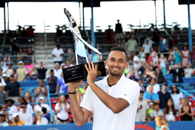 kyrgios who beat medvedev on rome clay in may in their only prior meeting would face him again in the second round next week at montreal if kyrgios beats britain 039 s kyle edmund photo afp