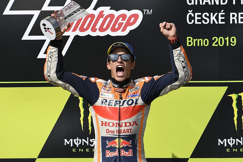 marquez extends lead with 50th career race win at czech motogp