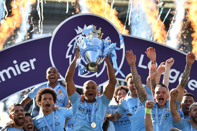 manchester city remain favourites to lift the title for the third consecutive time photo afp