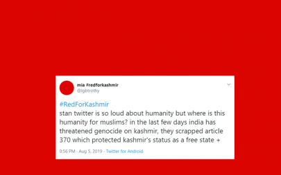 redforkashmir social media goes red in solidarity with kashmir redforkashmir social media goes red in solidarity with kashmir