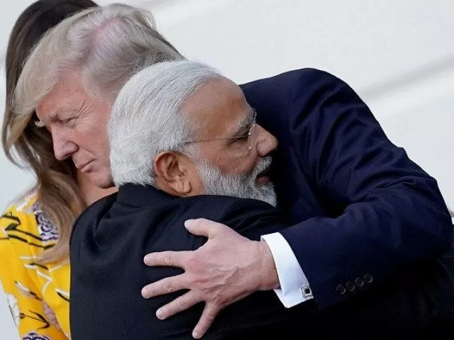 a file photo of indian premier narendra modi embracing us president donald trump photo reuters a file photo of indian premier narendra modi embracing us president donald trump photo reuters