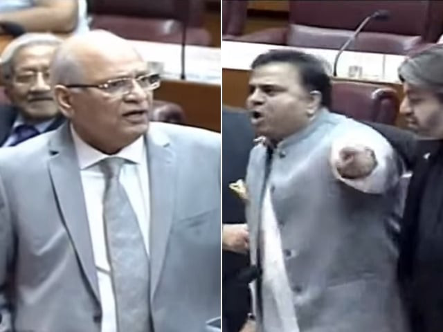pti leader pounces on pml n senator after being called dabbu screengrabs pti leader pounces on pml n senator after being called dabbu screengrabs