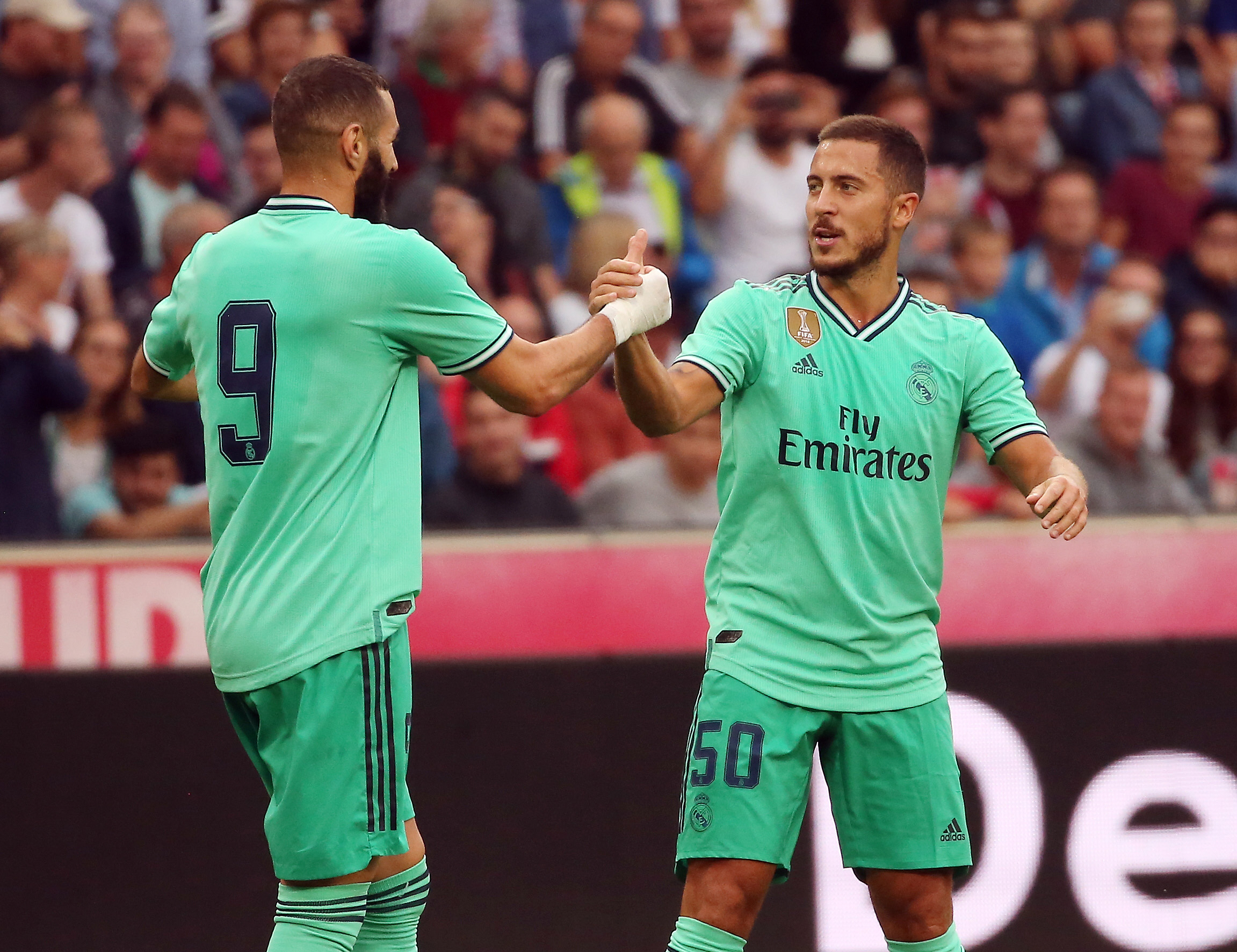 eden hazard scored his first goal for real madrid in a 1 0 pre season friendly win over red bull salzburg on wednesday photo afp