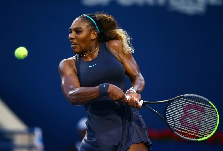 serena williams looked solid in her first match since losing the wimbledon final photo afp