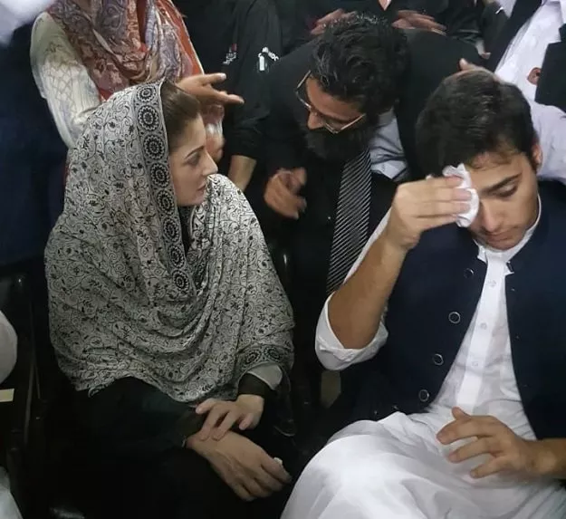 pml n vice president maryam nawaz sharif at an accountability court in lahore on august 9 photo express