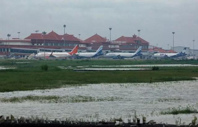 the main airport for the popular tourist state will remain closed as rising waters took over the runways photo afp the main airport for the popular tourist state will remain closed as rising waters took over the runways photo afp