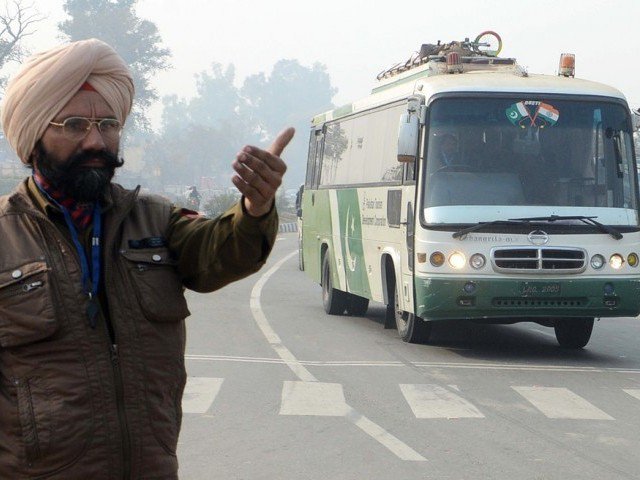 a file photo of bus service that takes passengers from pakistan to india photo afp