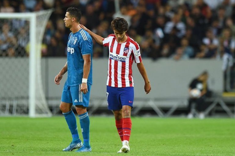 felix opened the scoring by squeezing a first time finish through two defenders and into the back of the net midway through the first half photo afp