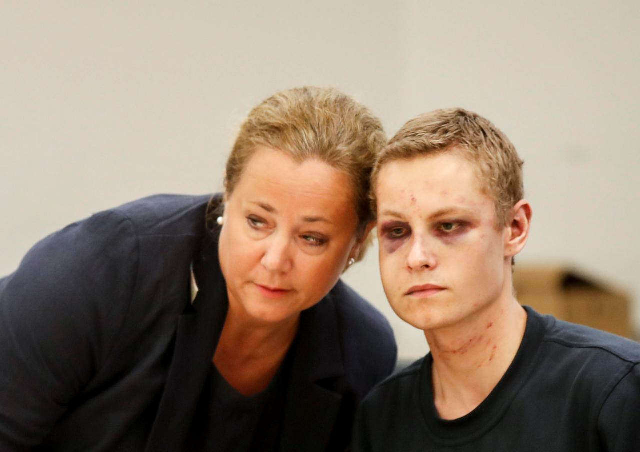 norway mosque shooting suspect appears in court with wounded face