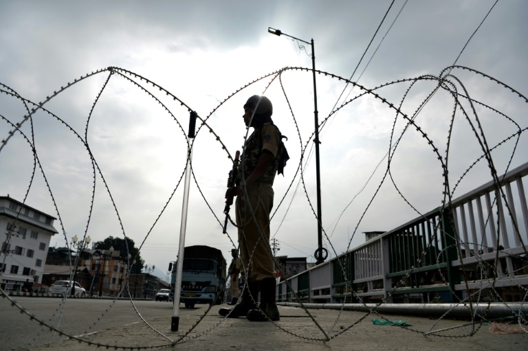 kashmiris were prevented from offering traditional prayers at srinagar s historical jama masjid photo afp