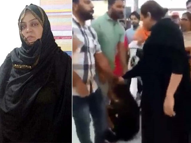 in the viral video the culprit can also be seen dragging the salesgirl by the hair screengrab twitter punjabpolice in the viral video the culprit can also be seen dragging the salesgirl by the hair screengrab twitter punjabpolice