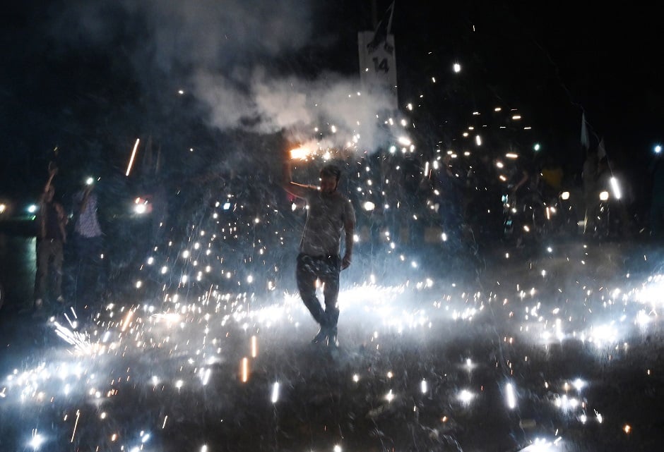 a child was killed and at least two people including a girl were injured by stray bullets as people in rawalpindi opened aerial firing on eve of country s 73rd independence day photo afp