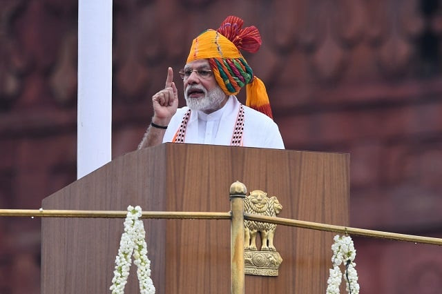 narendra modi delivers a speech to the nation during a ceremony to celebrate country 039 s 73rd independence day photo afp narendra modi delivers a speech to the nation during a ceremony to celebrate country 039 s 73rd independence day photo afp