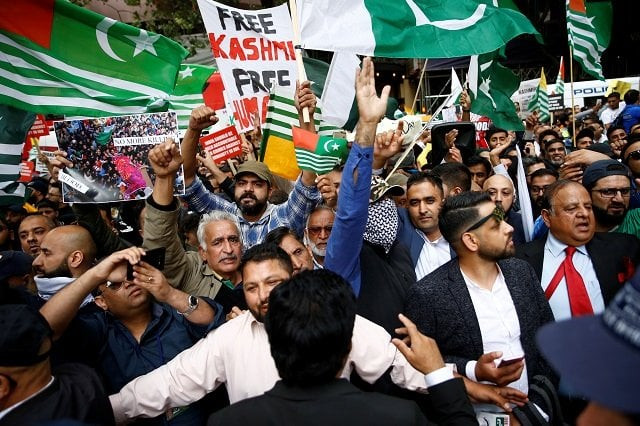 demonstrators protest against scrapping of special constitutional status in kashmir by the indian government photo reuters demonstrators protest against scrapping of special constitutional status in kashmir by the indian government photo reuters