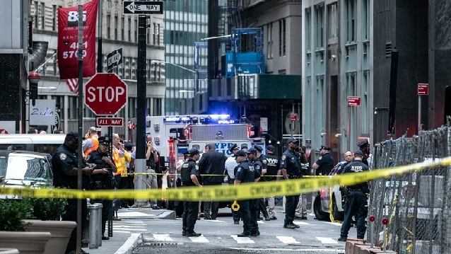 new york police shut off the street near fulton street subway station photo reuters