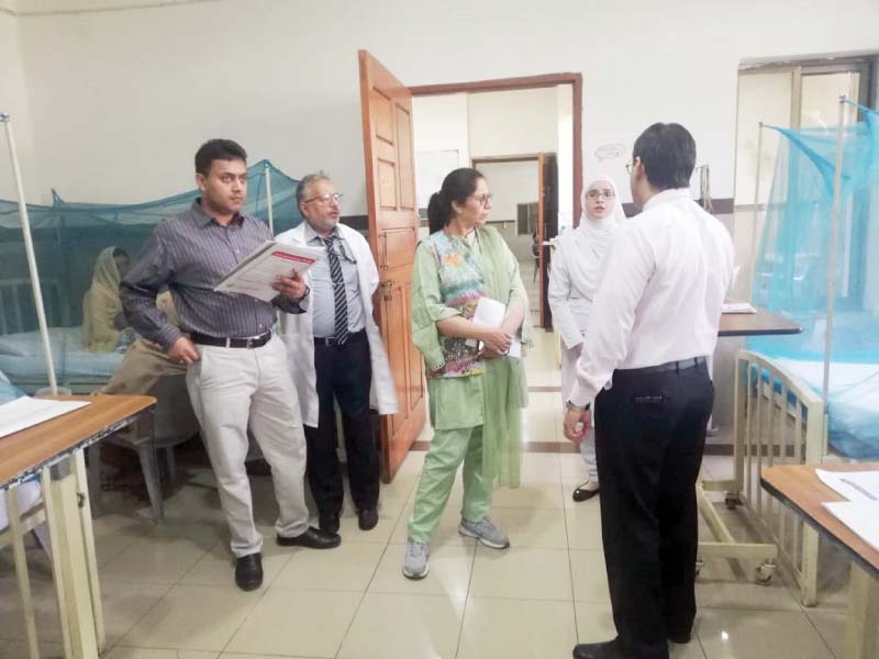 punjab health department director shehnaz nasreen reviews arrangements at dengue ward in bbh photo express