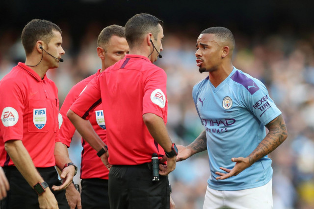 city were denied once more when gabriel jesus saw a stoppage time winner disallowed on review for a handball by aymeric laporte photo afp city were denied once more when gabriel jesus saw a stoppage time winner disallowed on review for a handball by aymeric laporte photo afp