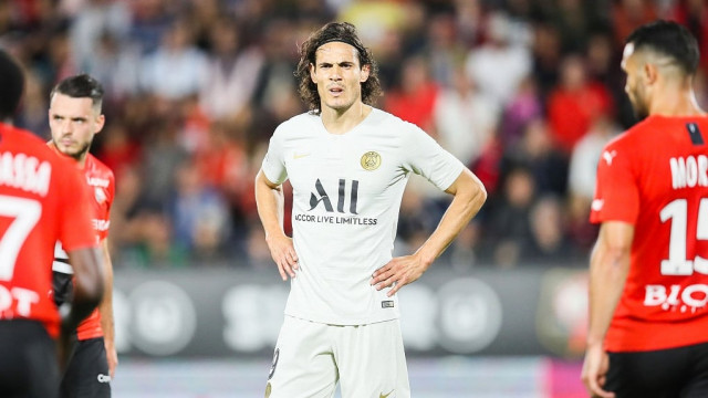 edinson cavani scored after less than 15 minutes of play for the visitors in brittanny before mbaye niang and romain del castillo responded for the home side photo afp edinson cavani scored after less than 15 minutes of play for the visitors in brittanny before mbaye niang and romain del castillo responded for the home side photo afp