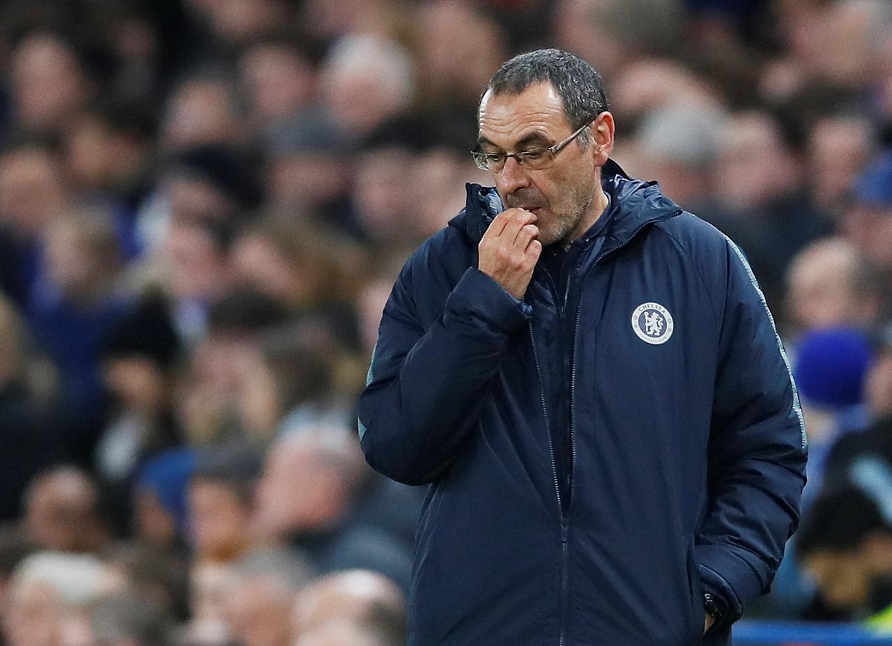 sarri was previously coach of napoli who finished runners up twice and third once in his three seasons in charge photo reuters