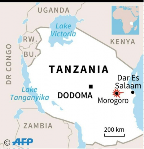 map of tanzania locating morogoro photo afp map of tanzania locating morogoro photo afp
