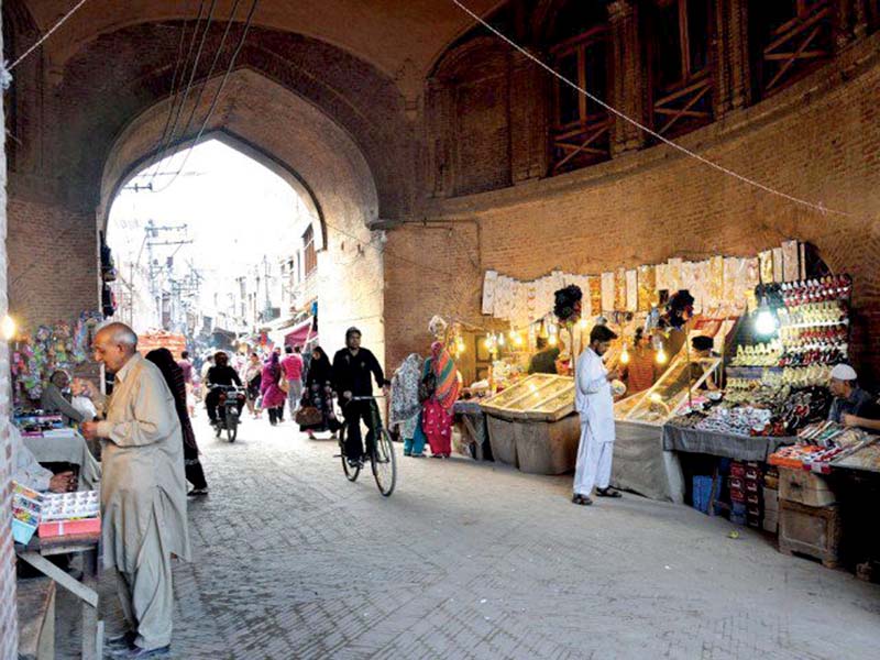 a view of the delhi gate in the walled city lahore photo express