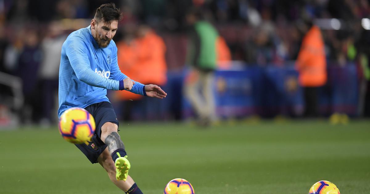 messi back in training in contention to face betis