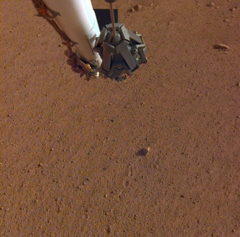 the rock in the center of this image was tossed about 3 feet 1 meter by nasa 039 s insight spacecraft as it touched down on mars on november 26 2018 photo nasa the rock in the center of this image was tossed about 3 feet 1 meter by nasa 039 s insight spacecraft as it touched down on mars on november 26 2018 photo nasa