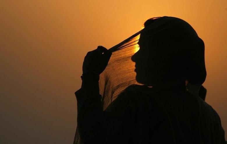 a reuters file photo showing silhouette of a woman