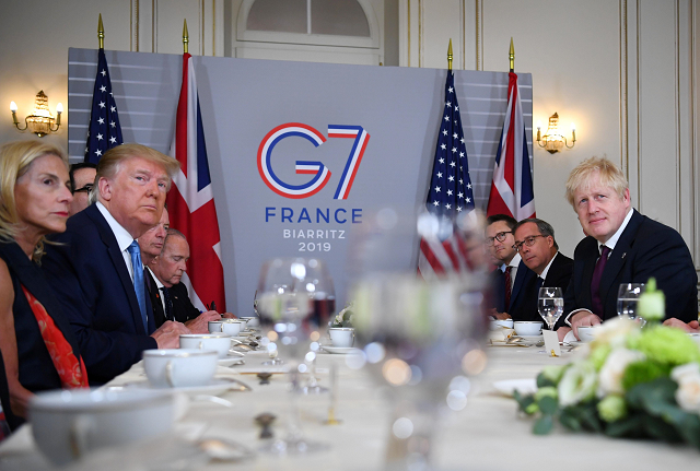 us president donald trump and britain 039 s prime minister boris johnson hold a bilateral meeting during the g7 summit in biarritz france august 25 2019 photo reuters us president donald trump and britain 039 s prime minister boris johnson hold a bilateral meeting during the g7 summit in biarritz france august 25 2019 photo reuters