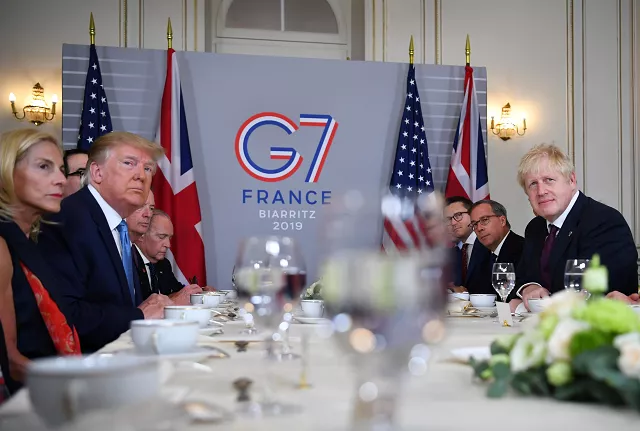us president donald trump and britain 039 s prime minister boris johnson hold a bilateral meeting during the g7 summit in biarritz france august 25 2019 photo reuters us president donald trump and britain 039 s prime minister boris johnson hold a bilateral meeting during the g7 summit in biarritz france august 25 2019 photo reuters