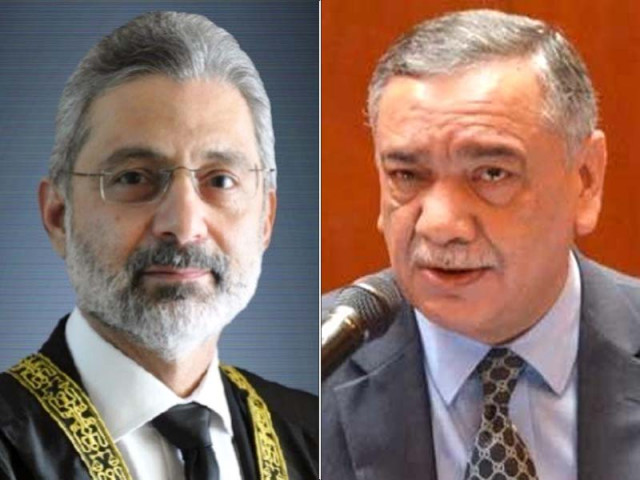 justice qazi faez isa left and cjp asif saeed khosa 039 photo express file justice qazi faez isa left and cjp asif saeed khosa 039 photo express file
