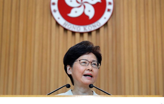 hong kong 039 s chief executive carrie lam holds a news conference in hong kong china photo reuters
