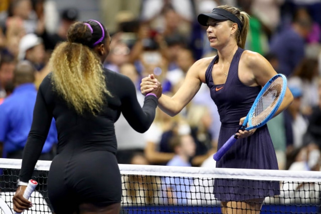 five time grand slam winner sharapova was ruthlessly dumped out in just 59 minutes on arthur ashe as williams beat the russian for the 19th time in a row to improve her record in the rivalry to 20 2 photo afp five time grand slam winner sharapova was ruthlessly dumped out in just 59 minutes on arthur ashe as williams beat the russian for the 19th time in a row to improve her record in the rivalry to 20 2 photo afp