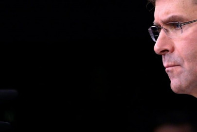 in first press brief pentagon chief aims to keep trump happy