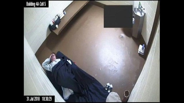 surveillance footage shows woman giving birth alone in denver prison cell screengrab from video afp surveillance footage shows woman giving birth alone in denver prison cell screengrab from video afp
