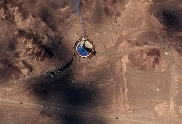 a satellite image shows what us officials say is the failed iranian rocket launch at the imam khomeini space center in northern iran august 29 2019 satellite image maxar photo reuters a satellite image shows what us officials say is the failed iranian rocket launch at the imam khomeini space center in northern iran august 29 2019 satellite image maxar photo reuters